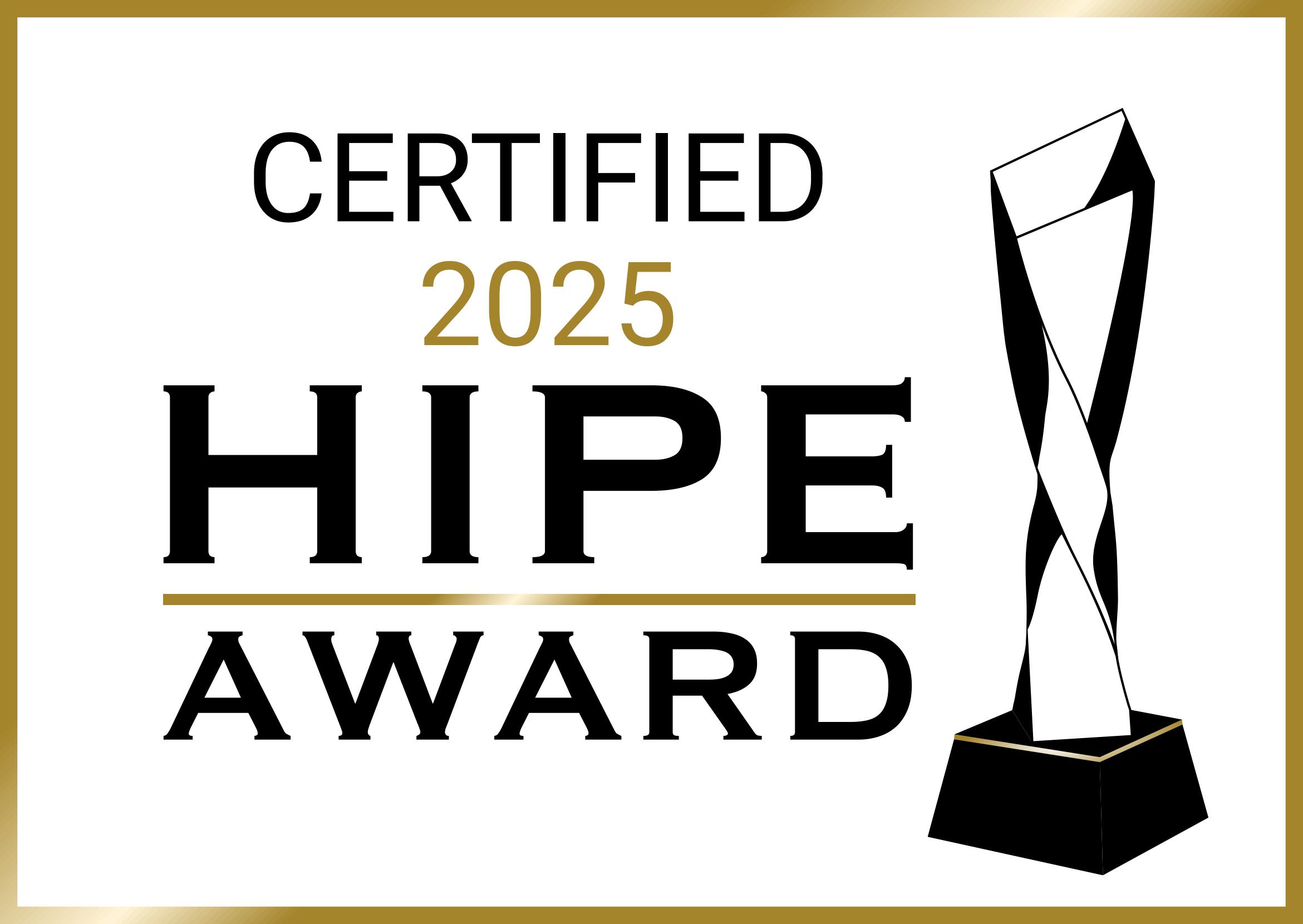 HIPE AWARD Prüfsiegel 2025